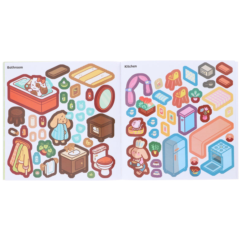 Cute & Cosy Sticker Rooms by Harry Alexander & Anna Guillet 4 Activity Books Set - Ages 6+ - Paperback 7-9 Buster Books
