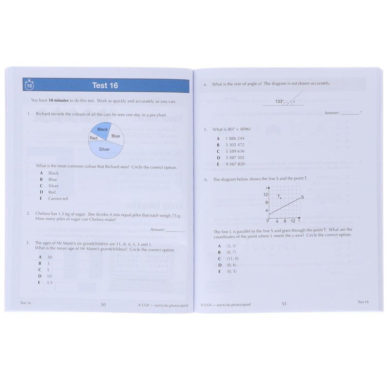 CGP 11+ 10-Minute Tests For GL Assessment 4 Books Collection Set (Includes Free Online Edition)- Ages 10-11 - Paperback 9-14 Coordination Group Publications Ltd (CGP)