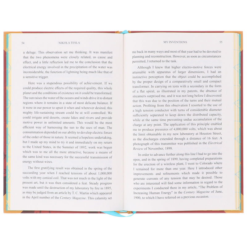 My Inventions by Nikola Tesla - Non Fiction - Sprayed Edges Hardback Non-Fiction Wilco Books