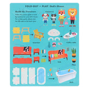 Fold-Out + Play: Doll's House: Build your own 3D house with interactive play pieces and stickers by Ingela P Arrhenius - Ages 4-7 - Board Book 3-5 Nosy Crow Ltd