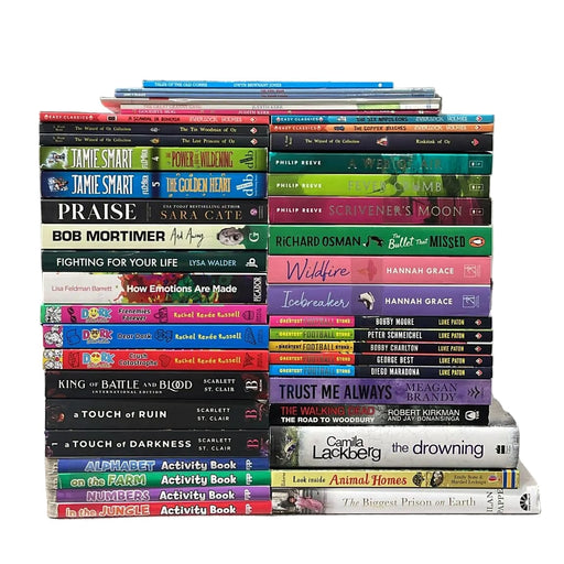 JOBLOT NUMBER 18: 40 Fiction/Children's Mix Books Collection - Paperback - T 22 Books2Door
