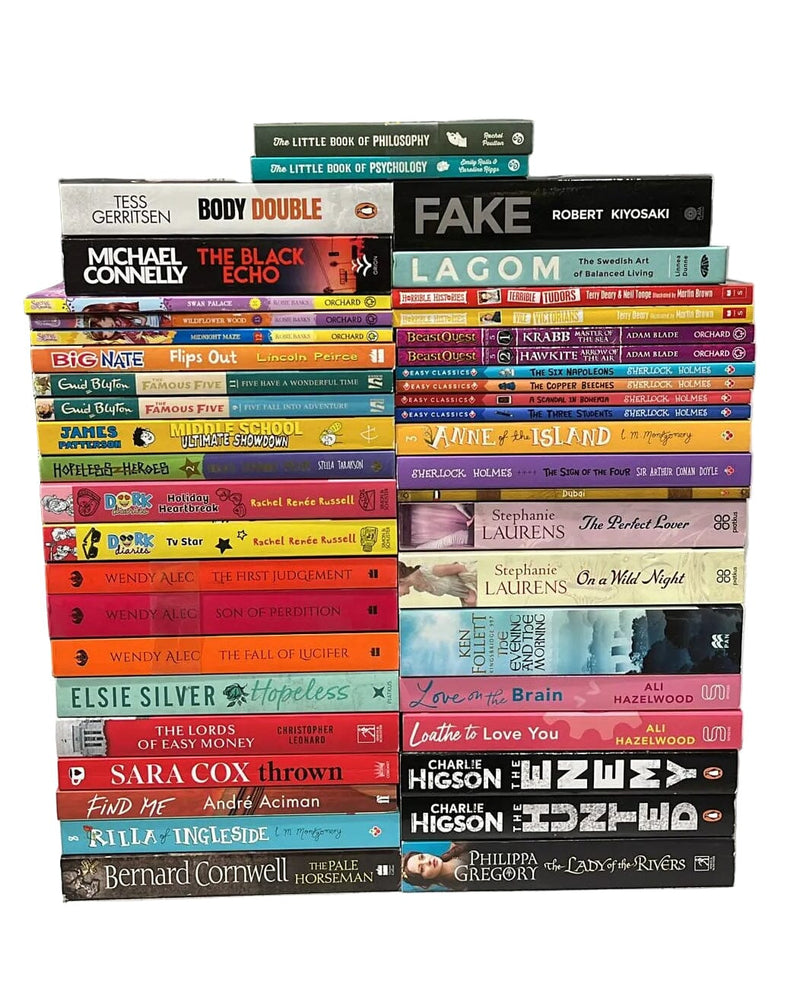 JOBLOT NUMBER 11: 40 Fiction/Children's Mix Books Collection - Paperback - T 22 Books2Door