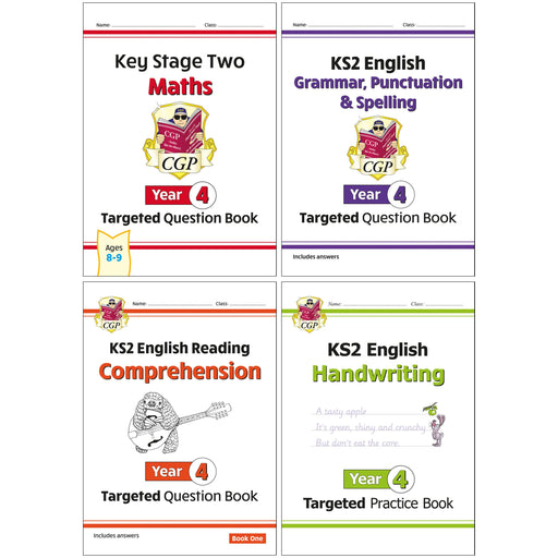 CGP KS2 Year 4 Targeted Question Bundle 6 Books Collection Set - Ages 8-9 - Paperback 7-9 Coordination Group Publications Ltd (CGP)