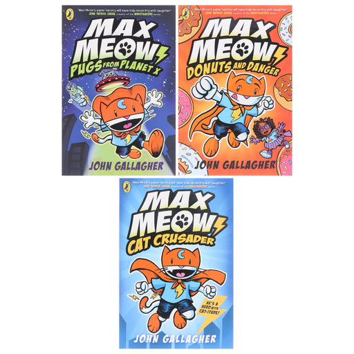 Max Meow Series By John Gallagher 3 Graphic Novels Set - Ages 5-10 - Paperback Graphic Novels Penguin Random House