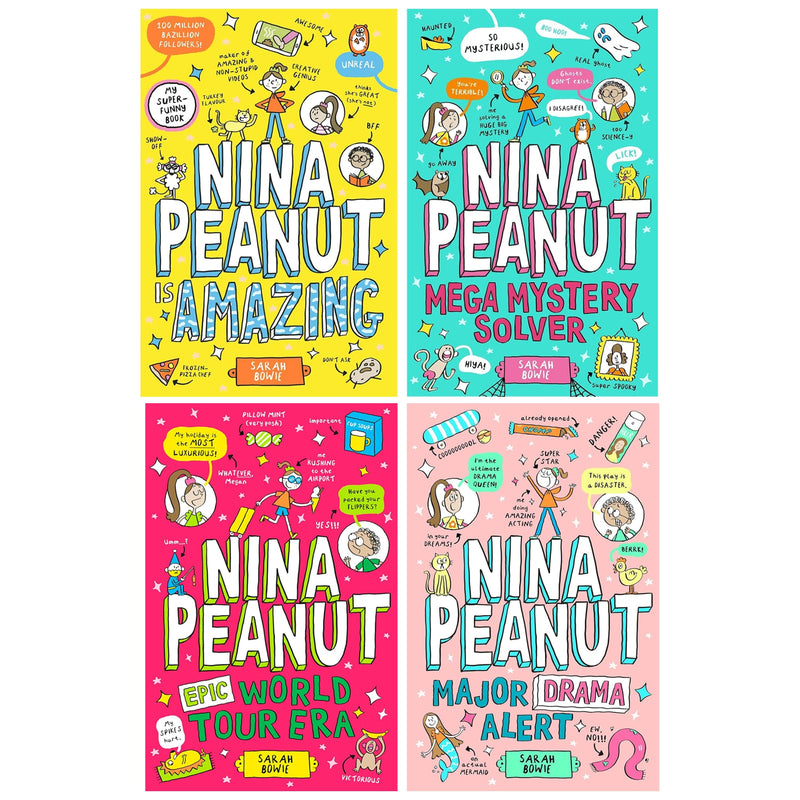 Nina Peanut Series by Sarah Bowie 4 Books Collection Set - Ages 9+ - Paperback