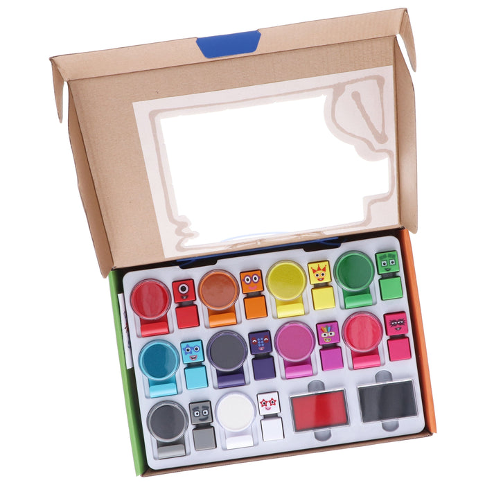 Colourblocks: My Big Box of Colours 6 Books & Numberblocks Stampoline Park Stamp Activity Collection Set - Ages 3+ 0-5 Various