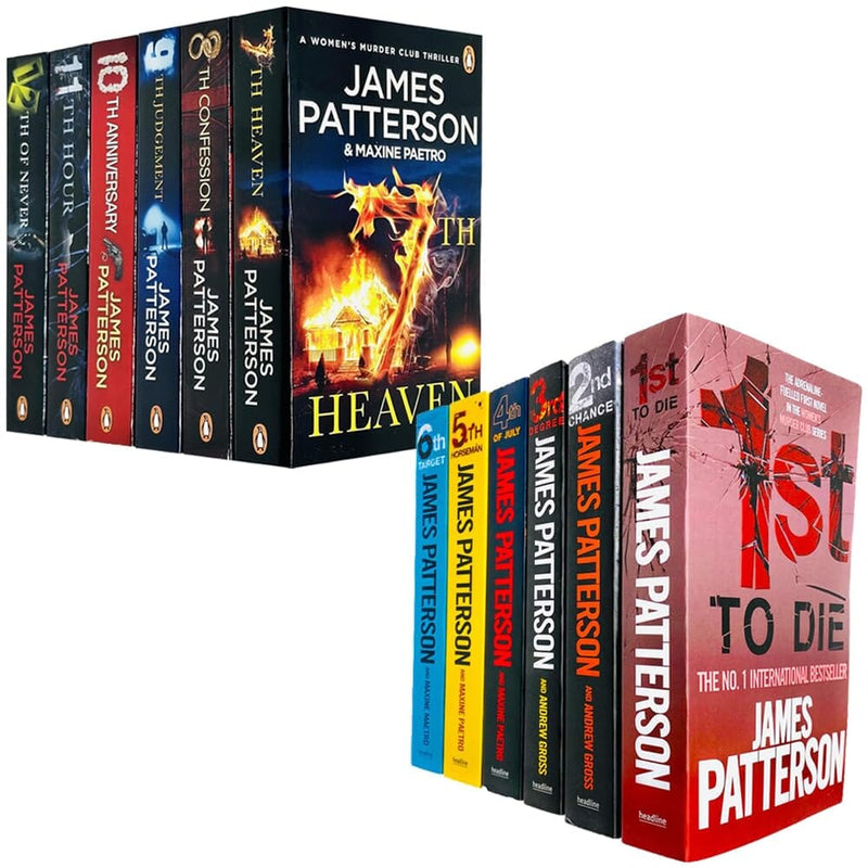 Women's Murder Club by James Patterson: Books 1-12 Collection Set - Fiction - Paperback Fiction Various