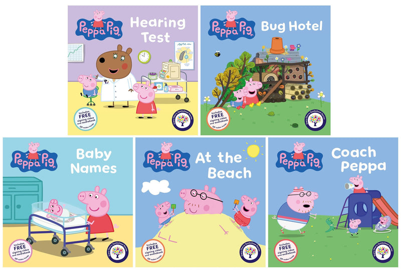 Family Fun with Peppa Pig: Symbolised Storytime 5 Books Collection Set - Ages 3+ - Paperback (Includes 5 Free Audiobooks & Signing Videos) 3-5 Every Cherry Publishing