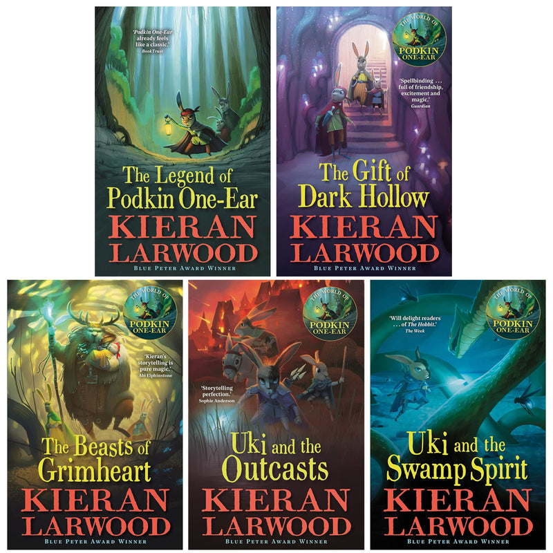 The World of Podkin One-Ear Series by Kieran Larwood 5 Books Collection Set - Ages 9-14 - Paperback
