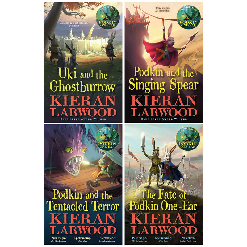 The World of Podkin One-Ear Series (Book 6-9) by Kieran Larwood 4 Books Collection Set - Ages 9+ - Paperback