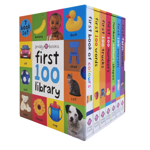 Priddy First 100 Library Collection 7 Books Box Set - Ages 0-5 - Board Book 0-5 Priddy Books