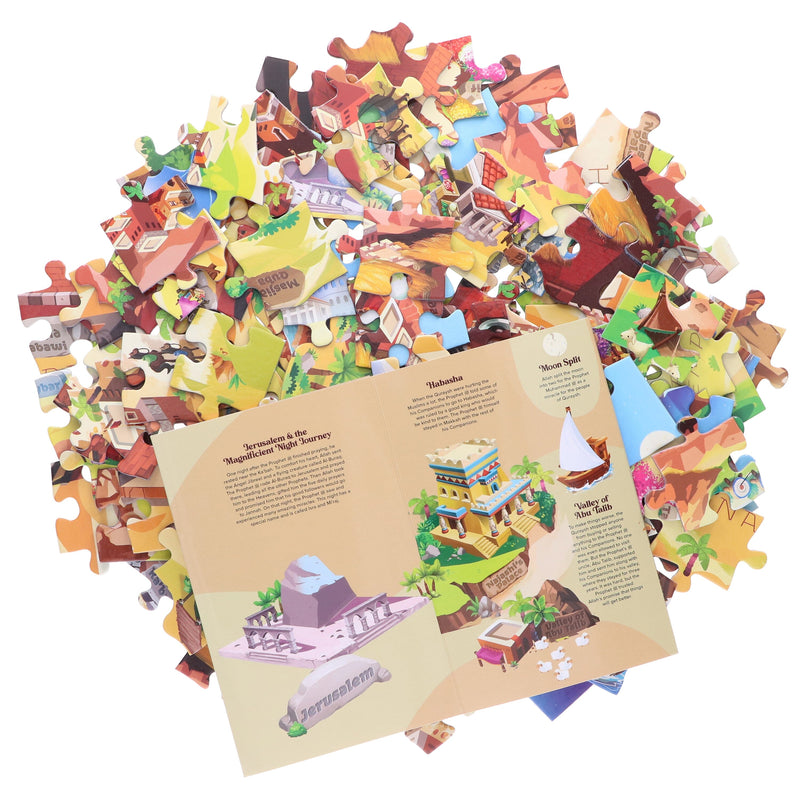 Footsteps of Muhammad SAW: A Puzzle Adventure Following the Prophet's Life SAW: by Zaheer Khatri - Ages 6+ 5-7 Learning Roots