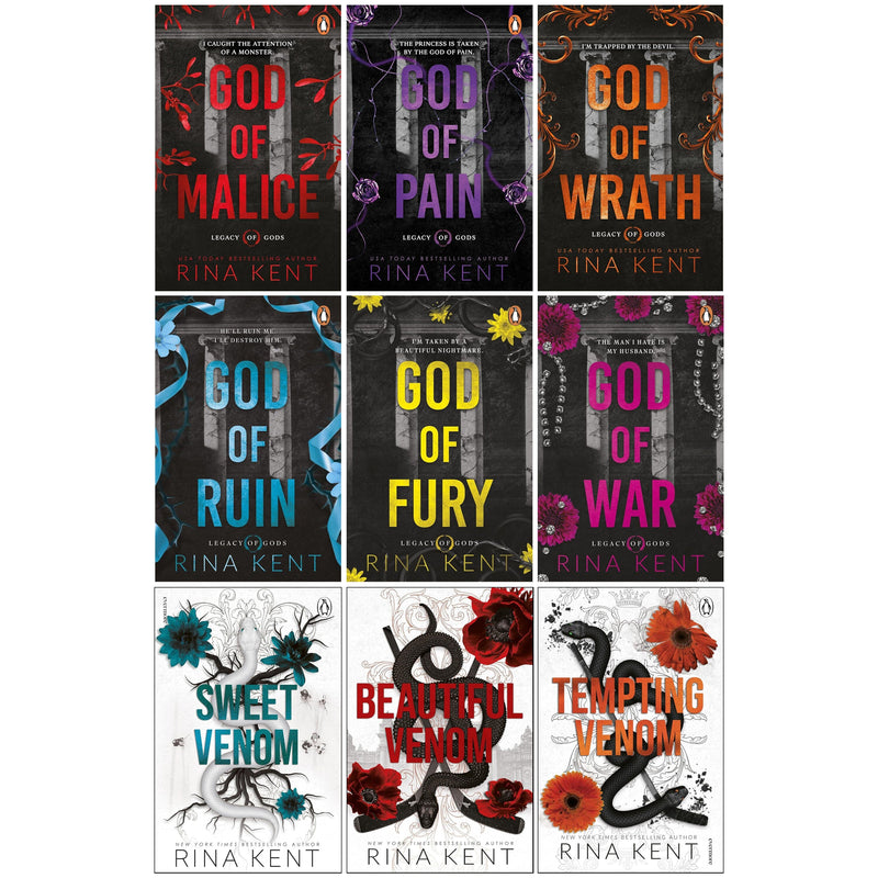Legacy of Gods & Vipers Series Dark Romance by Rina Kent 9 Books Collection Set - Fiction - Paperback B2D DEALS Penguin Random House