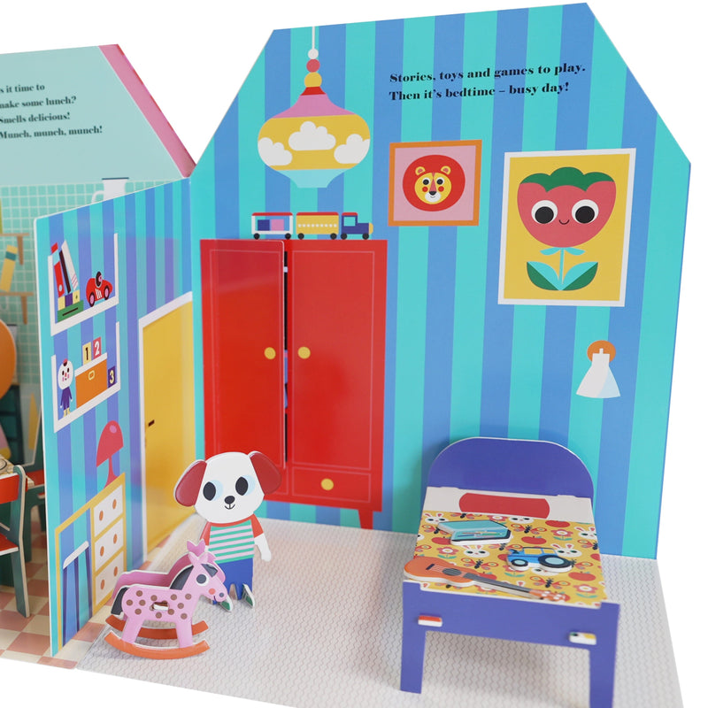 Fold-Out + Play: Doll's House: Build your own 3D house with interactive play pieces and stickers by Ingela P Arrhenius - Ages 4-7 - Board Book 3-5 Nosy Crow Ltd