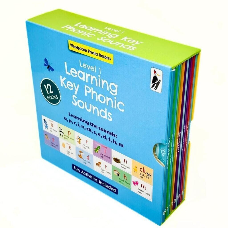 My First Phonic Sounds (Level 1) with Included Fun Activities 12 Books Collection Box Set - Ages 3+ - Paperback 0-5 Woodpecker Books Publishing