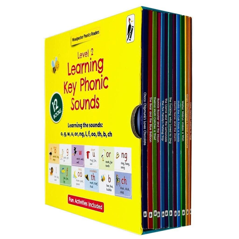 My Second Phonic Sounds (Level 2) with Included Fun Activities 12 Books Collection Box Set - Ages 3+ - Paperback 0-5 Woodpecker Books Publishing