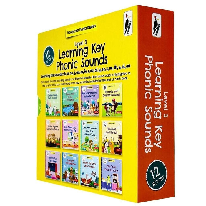 My Third Phonic Sounds (Level 3) with Included Fun Activities 12 Books Collection Box Set - Ages 4+ - Paperback 0-5 Woodpecker Books Publishing