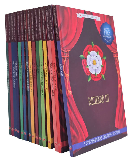 A Shakespeare Easy Classics Children's Stories 15 Books Collection Set With Free Audiobook! - Ages 7+ - Hardback 7-9 Sweet Cherry Publishing