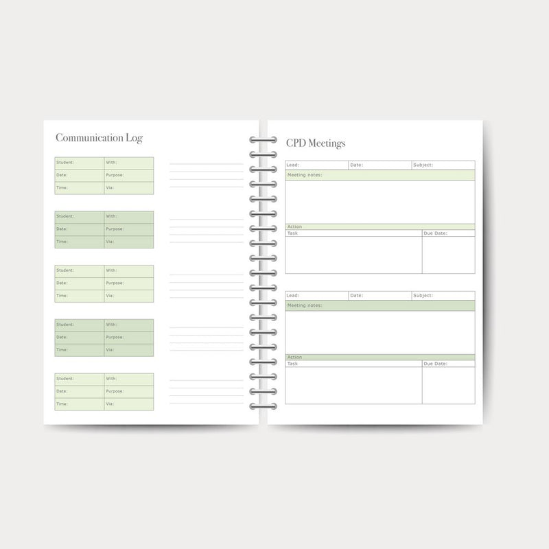 Teacher Planner 2026-2027 - Spiral Bound Hardback Non-Fiction PlannersForTeachers