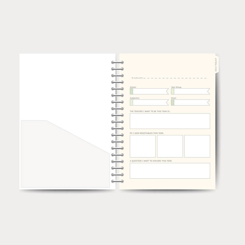 One Lesson At A Time 2026-2027 Teacher Planner - Olive Edition - Spiral Bound Hardback Non-Fiction PlannersForTeachers
