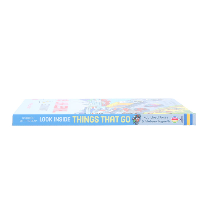 Usborne Lift-The-Flap Look Inside Things That Go by Rob Lloyd Jones - Ages 5+ - Board Book 5-7 Usborne Publishing Ltd