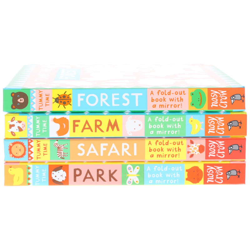 Tummy Time Series by Louise Lockhart 4 Books Collection Set - Ages 0-5 - Board Book (A Fold-out Book with a mirror!) 0-5 Nosy Crow Ltd