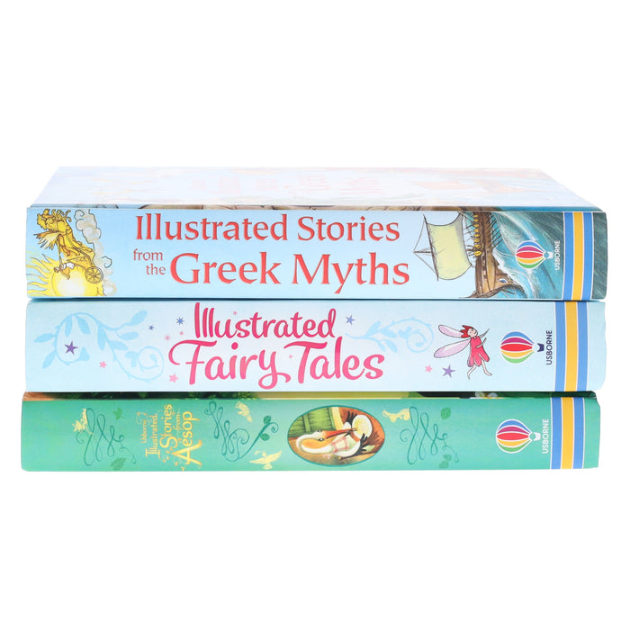 Usborne Illustrated Fairy Tales, Stories from Aesop & Stories from the Greek Myths Collection: 3 Books Set - Ages 5+ - Hardback 5-7 Usborne Publishing Ltd