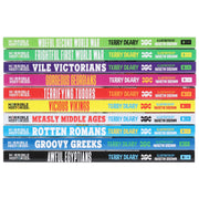 Horrible Histories Savage 10 Book Collection Set By Terry Deary - Ages 8-12 - Paperback 9-14 Scholastic