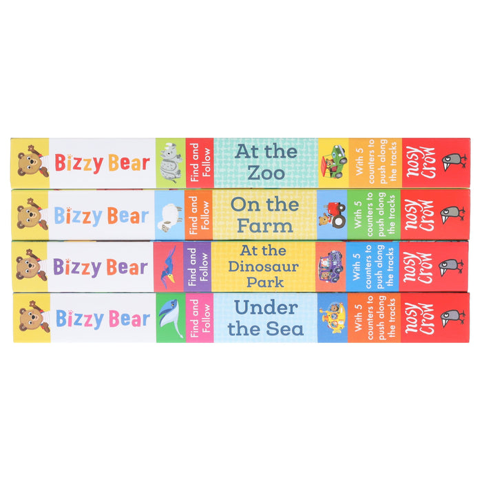 Bizzy Bear: Find and Follow Series by Benji Davies 4 Books Collection Set - Ages 2-5 - Board Book 0-5 Nosy Crow Ltd