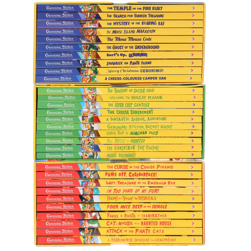 Geronimo Stilton Series 1-3 Collection 30 Books Box Set - Ages 7-9 - Paperback 7-9 Sweet Cherry Publishing