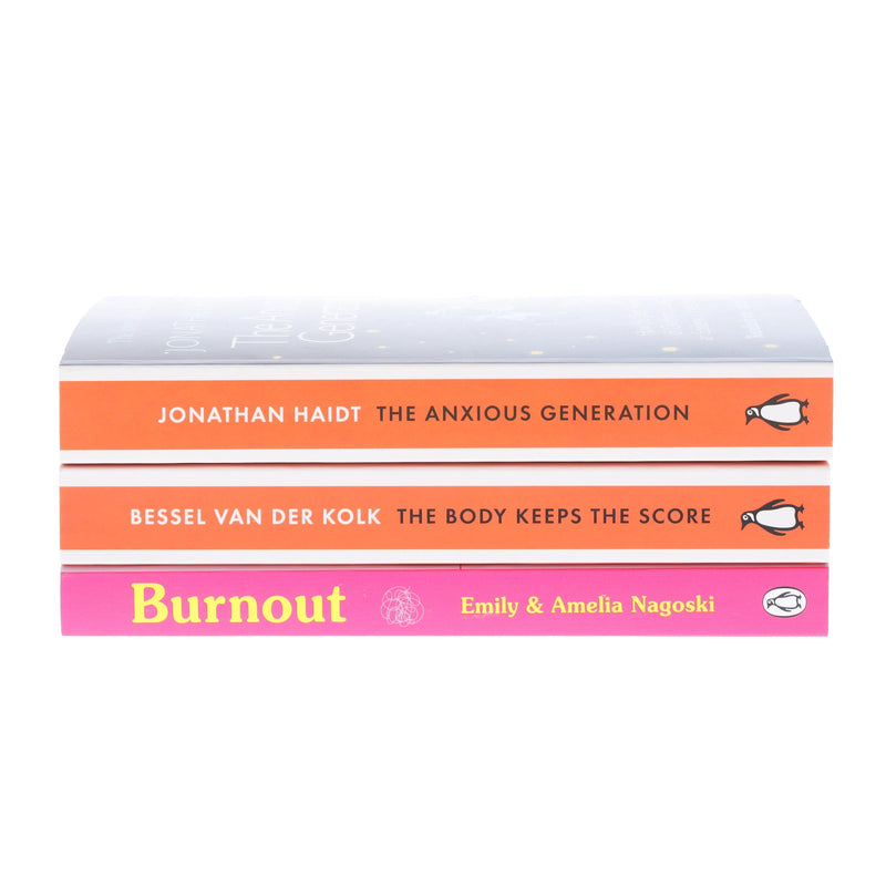 The Anxious Generation, The Body Keeps the Score & Burnout 3 Books Collection Set - Non Fiction - Paperback Non-Fiction Penguin Random House