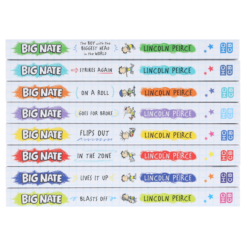 The Big Nate Collection Series by Lincoln Peirce 8 Books Box Set - Ages 9-14 - Paperback 9-14 HarperCollins Publishers
