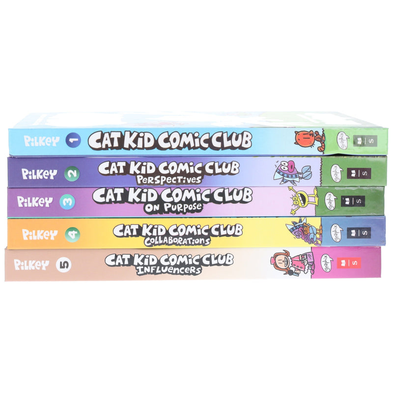 Cat Kid Comic Club by Dav Pilkey 5 Books Collection Set - Graphic Novels - Ages 7-12 - Hardback Graphic Novels Scholastic