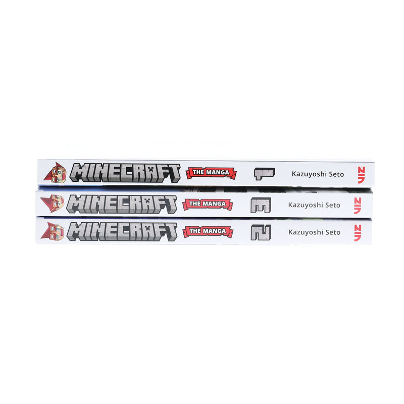Minecraft: The Manga (Volume 1-3) by Kazuyoshi Seto 3 Books Collection Set - Ages 7-12 - Paperback Graphic Novels Viz Media, LLC