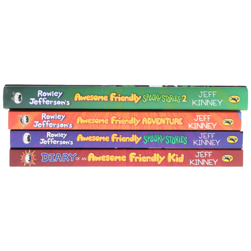 Awesome Friendly Kids Series 4 Books Collection Set by Jeff Kinney - Ages 7-12 - Paperback/Hardback 7-9 Penguin Random House