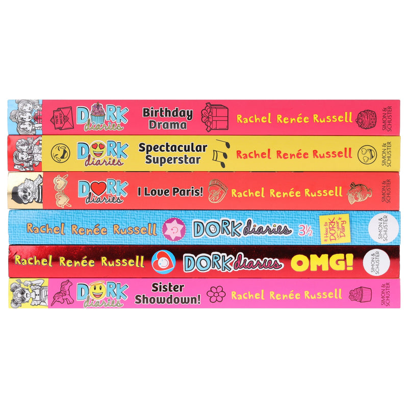 Dork Diaries Series By Rachel Renee Russell 6 Books Collection Set - Ages 9+ - Paperback 9-14 Simon & Schuster