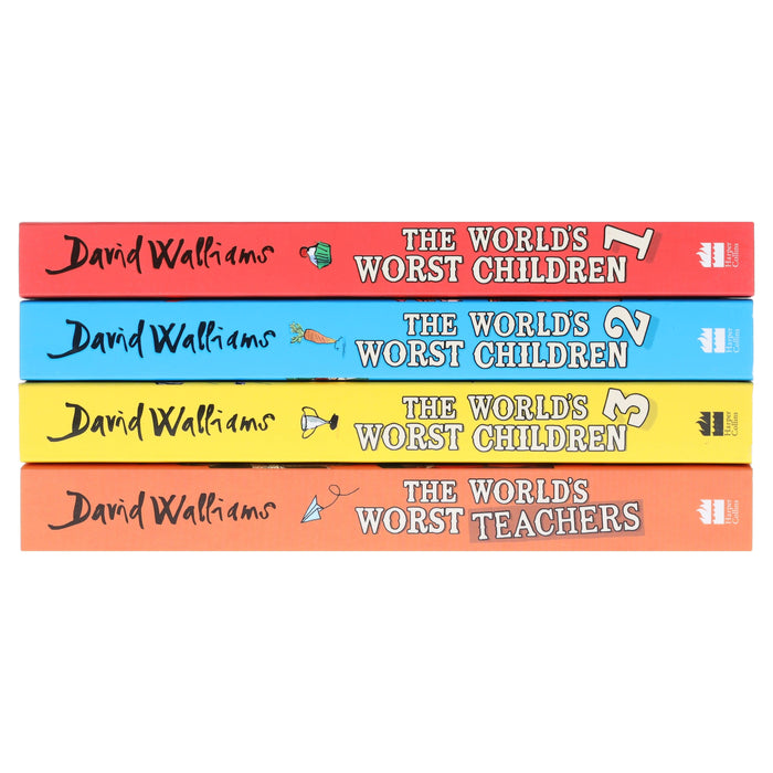 The World's Worst Children Series by David Walliams: Illustrated 4 Books Collection Set - Ages 7-12 -Paperback 7-9 HarperCollins Publishers