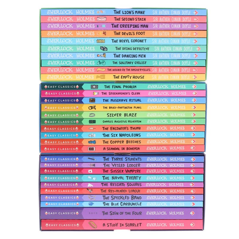 The Sherlock Holmes Children's 30 Books Collection (Series 1, 2 & 3) by Sir Arthur Conan Doyle - Ages 7-9 – Paperback 7-9 Sweet Cherry Publishing