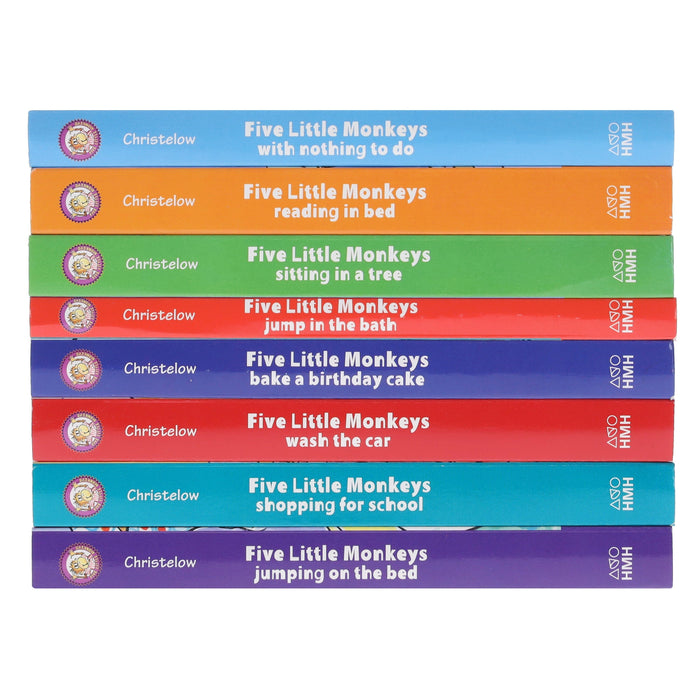 Five Little Monkeys: A Box Adventures By Eileen Christelow 8 Books Collection Box Set - Ages 4-7 - Board Books 5-7 Houghton Mifflin Harcourt Publishing Company