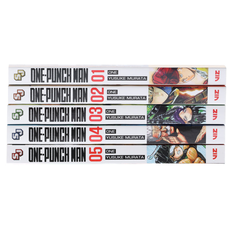 One-Punch Man Series (Vol 1-5) by ONE & Yusuke Murata 5 Books Collection Set - Manga - Paperback Graphic Novels Viz Media, LLC