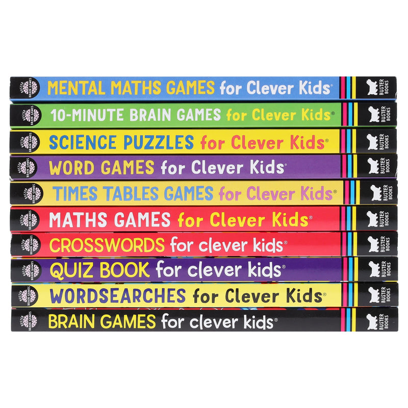 Brain Games For Clever Kids by Gareth Moore & Chris Dickason 10 Activity Books Collection Set - Ages 8-11 - Paperback 9-14 Buster Books