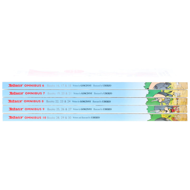 Asterix Omnibus 6-10 (Book 16-30) by Goscinny & Uderzo: (3 Book in 1) 5 Books Collection Set - Ages 6-11 - Paperback Graphic Novels Hachette Children's Group