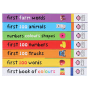 Priddy First 100 Library Collection 7 Books Box Set - Ages 0-5 - Board Book 0-5 Priddy Books