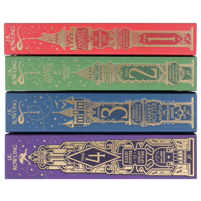 Harry Potter MinaLima & Interactive Collectors Edition (Volume 1-4) by J.K. Rowling: 4 Books Collection Set – Ages 9+ – Hardback 9-14 Bloomsbury Publishing PLC