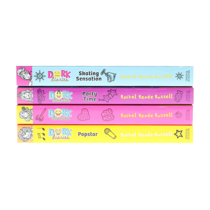 Dork Diaries Series (Book 1-4) By Rachel Renee Russell 4 Books Collection Set - Ages 9-14 - Paperback 9-14 Simon & Schuster