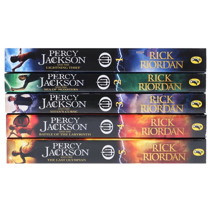 Percy Jackson Series by Rick Riordan 5 Books Collection Box Set - Ages 9-14 - Paperback 9-14 Penguin Random House