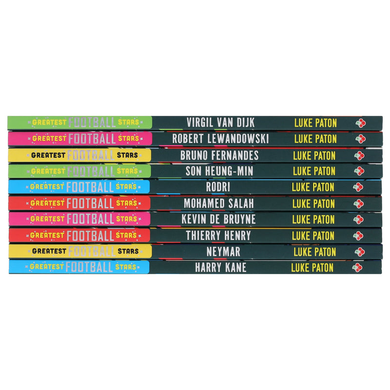 The Greatest Football Stars (Volume 2) by Luke Paton 10 Books Collection Box Set (Includes 10 Free Audiobooks!) - Ages 7-9 - Paperback 7-9 Sweet Cherry Publishing