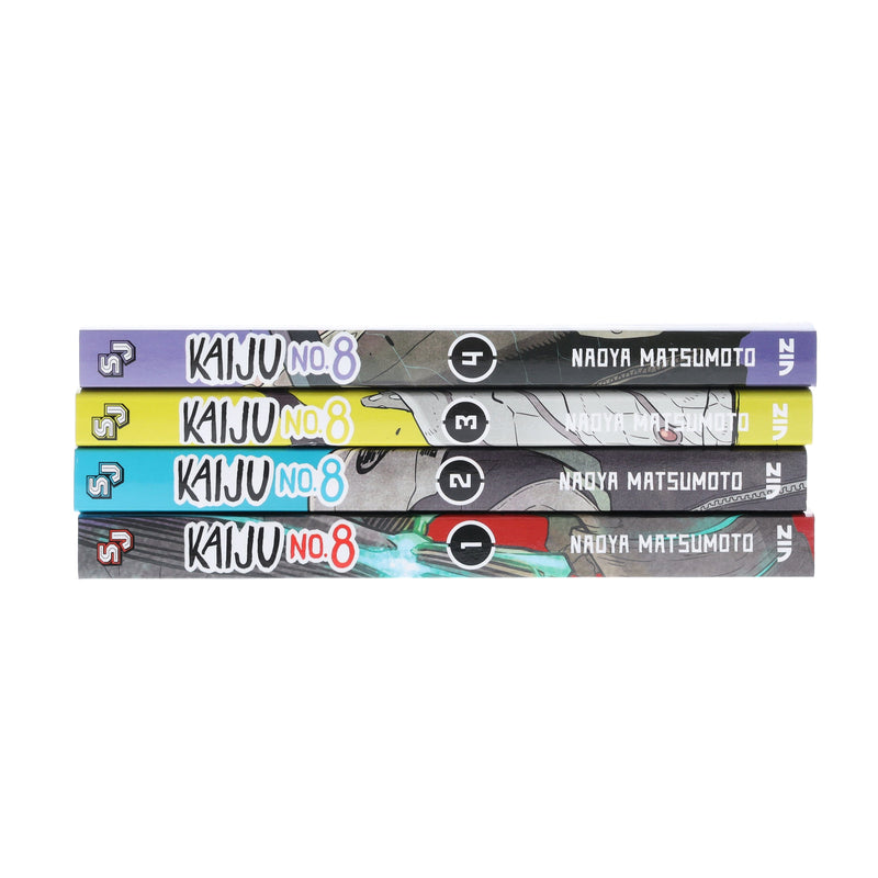 Kaiju No. 8 Series (Vol. 1-4) by Naoya Matsumoto 4 Books Collection Set - Manga - Paperback Graphic Novels Viz Media, LLC