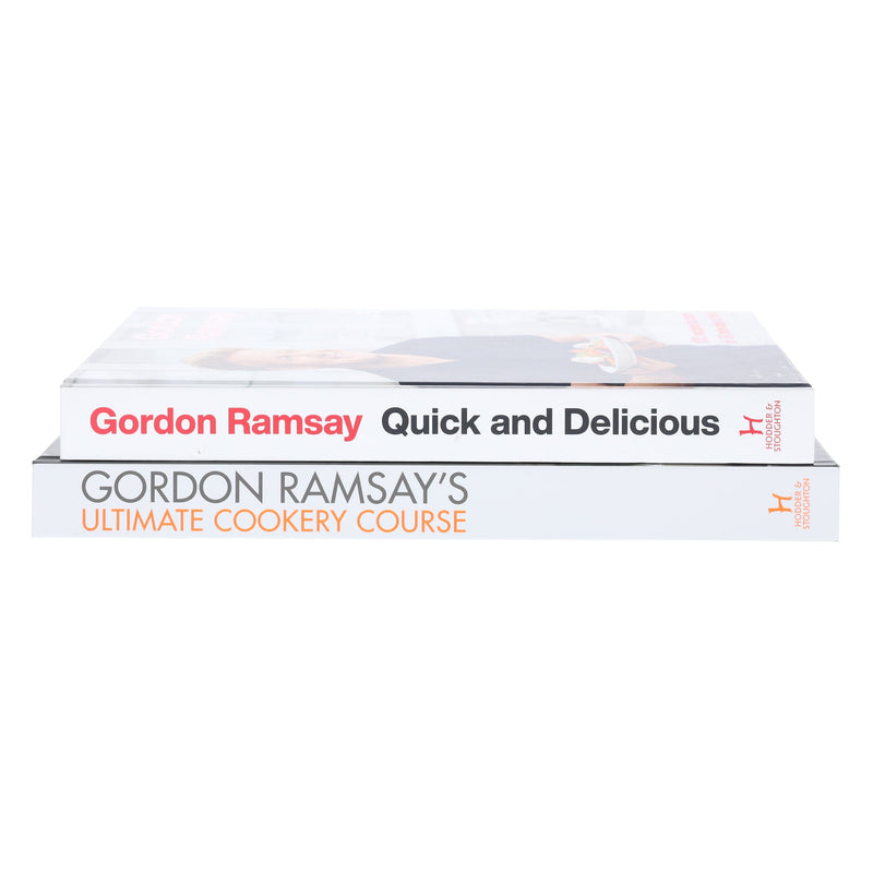 Gordon Ramsay's Cookbook Collection (Quick & Delicious and Ultimate Cookery Course) 2 Books Set - Non Fiction - Hardback Non-Fiction Hachette