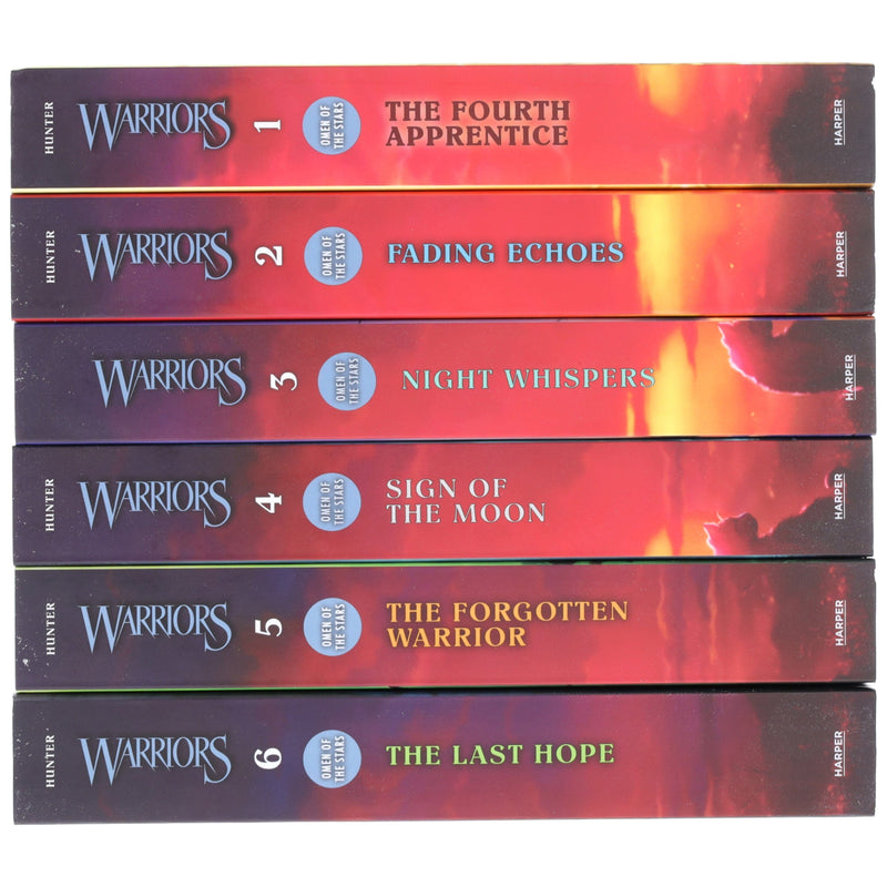Warrior Cats by Erin Hunter: Series 4 Omen of the Stars 6 Books Collection Set - Ages 8-12 - Paperback 9-14 HarperCollins Publishers